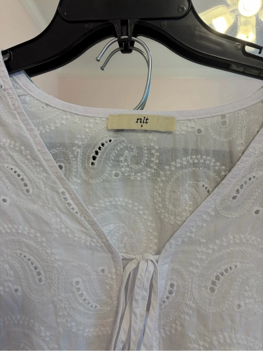 Free People White Eyelet Tiered Midi Dress